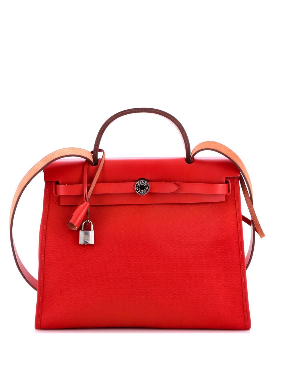 Hermes Herbag Zip Leather And Toile 31 #352232H24B